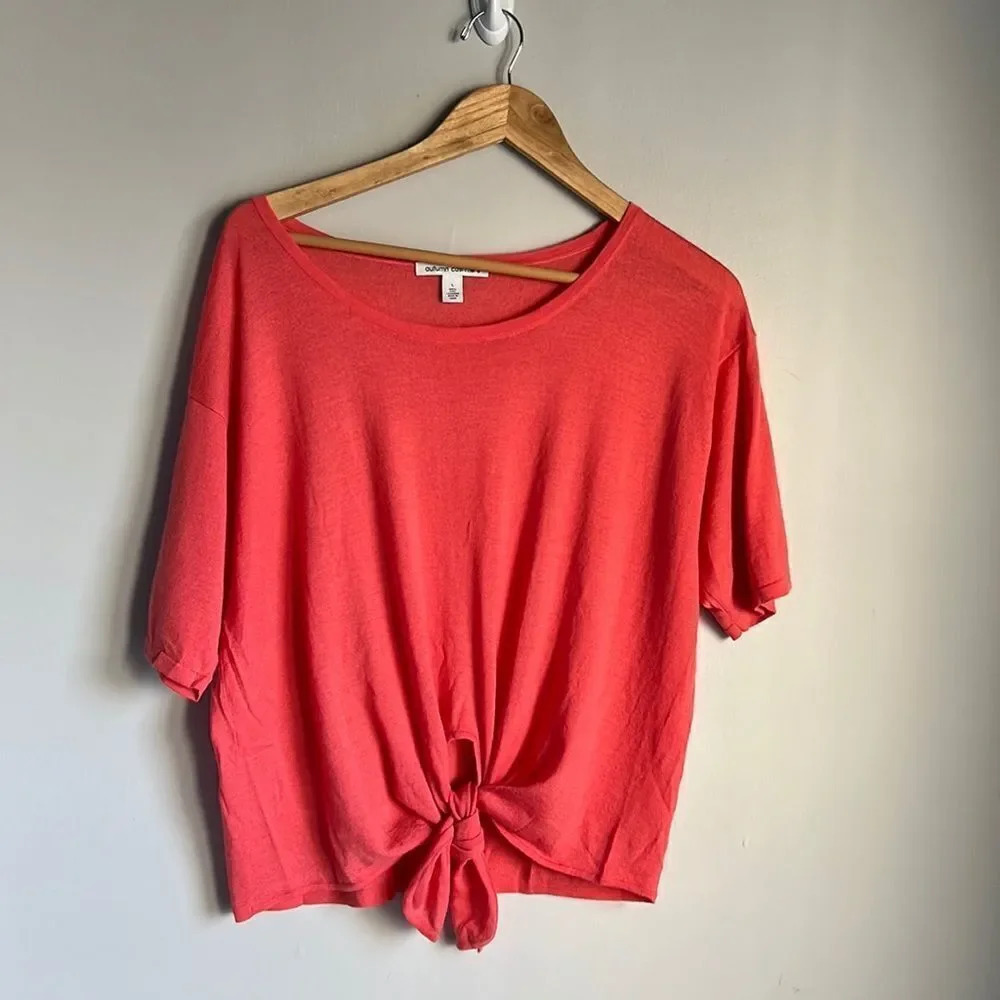 Autumn cashmere short sleeve top